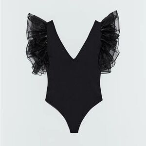 Zara black bodysuit Women's Large
